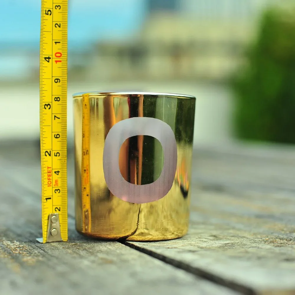 1pcs Shot Glass Gold Candle Holder Decor Party Glasses O